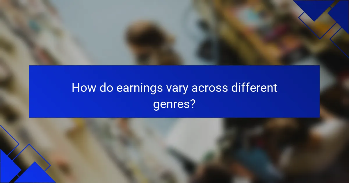 How do earnings vary across different genres?