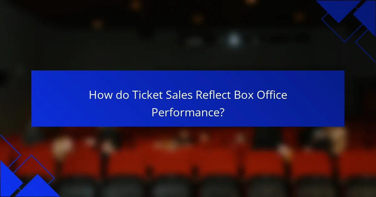 How do Ticket Sales Reflect Box Office Performance?