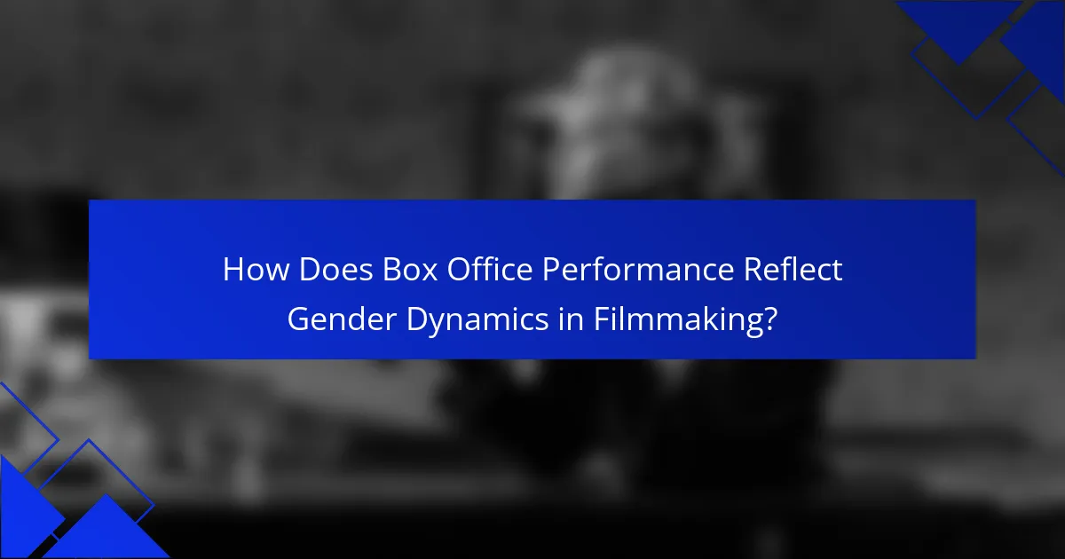 How Does Box Office Performance Reflect Gender Dynamics in Filmmaking?