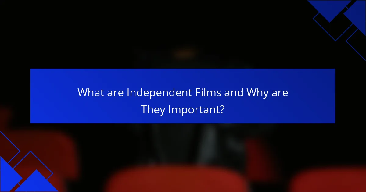 What are Independent Films and Why are They Important?