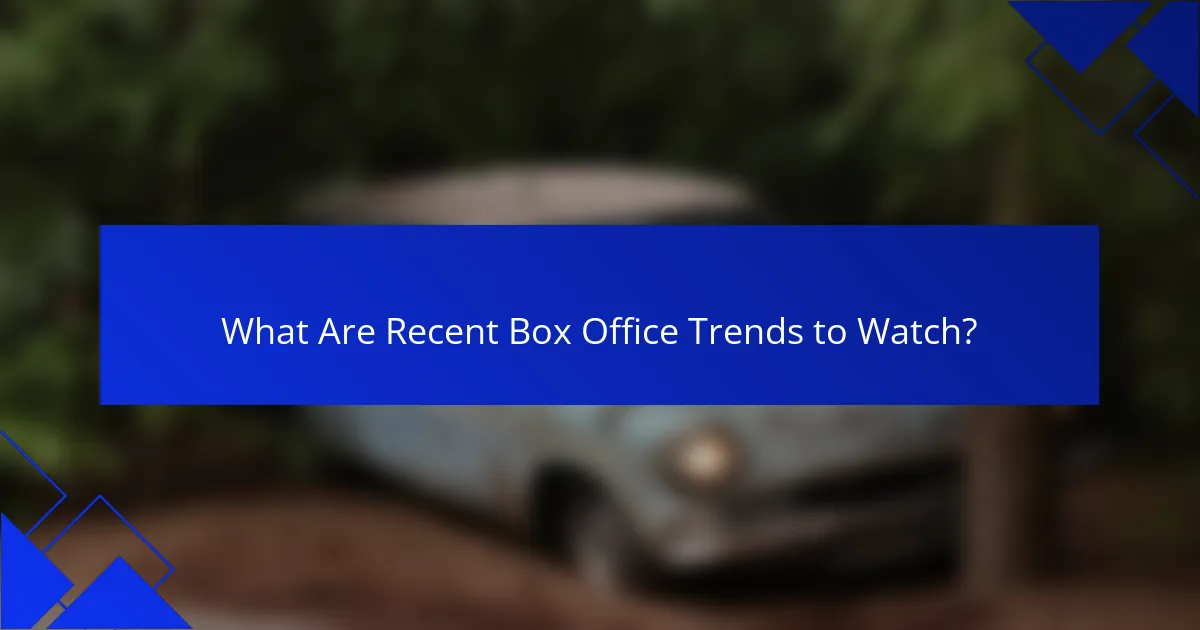 What Are Recent Box Office Trends to Watch?