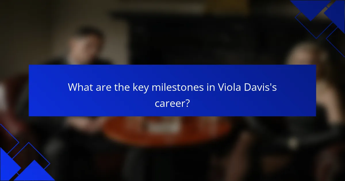 What are the key milestones in Viola Davis's career?