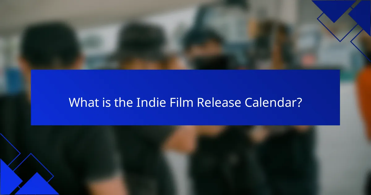 What is the Indie Film Release Calendar?