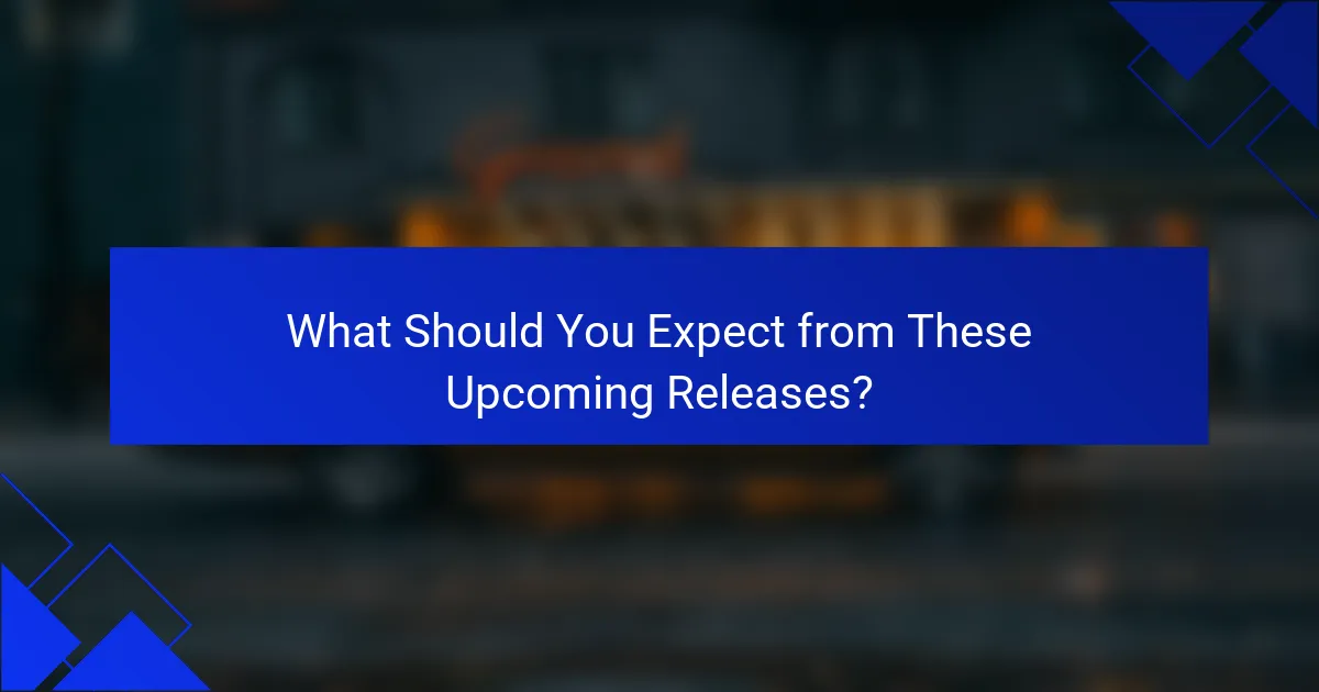 What Should You Expect from These Upcoming Releases?